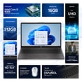 thumbnail image 2 of Laptop HP 250 G10 Intel Core i3 N305 16GB DDR4 512GB SSD Pantalla 15.6" TN Windows 11 Teclado Español + Mouse DXT Reacondicionado, 2 of 5