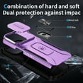 thumbnail image 3 of Allytech Rugged Case for iPhone 13, [Slide Camera Cover] [360° Rotating Kickstand] [Military Protection] [Magnetic Car Mount] Non-Slip Anti-Scratch Shockproof Heavy Duty Case - Purple, 3 of 8