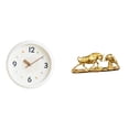 thumbnail image 1 of Reloj de pared,Reloj de pared decorativo,moderno y elegante,Estatua de escritorio,Estatua decorativa de figura de lucha de toro y oso,Colección de esculturas de toros,decoración artesanal en, 1 of 8