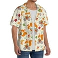 thumbnail image 3 of Salouo Forest Squirrel Pattern Cuban Collar Shirts for Men Button-Down Shirt Men's Short Sleeve Shirts Hawaiian Shirts Casual Shirts -Medium, 3 of 6