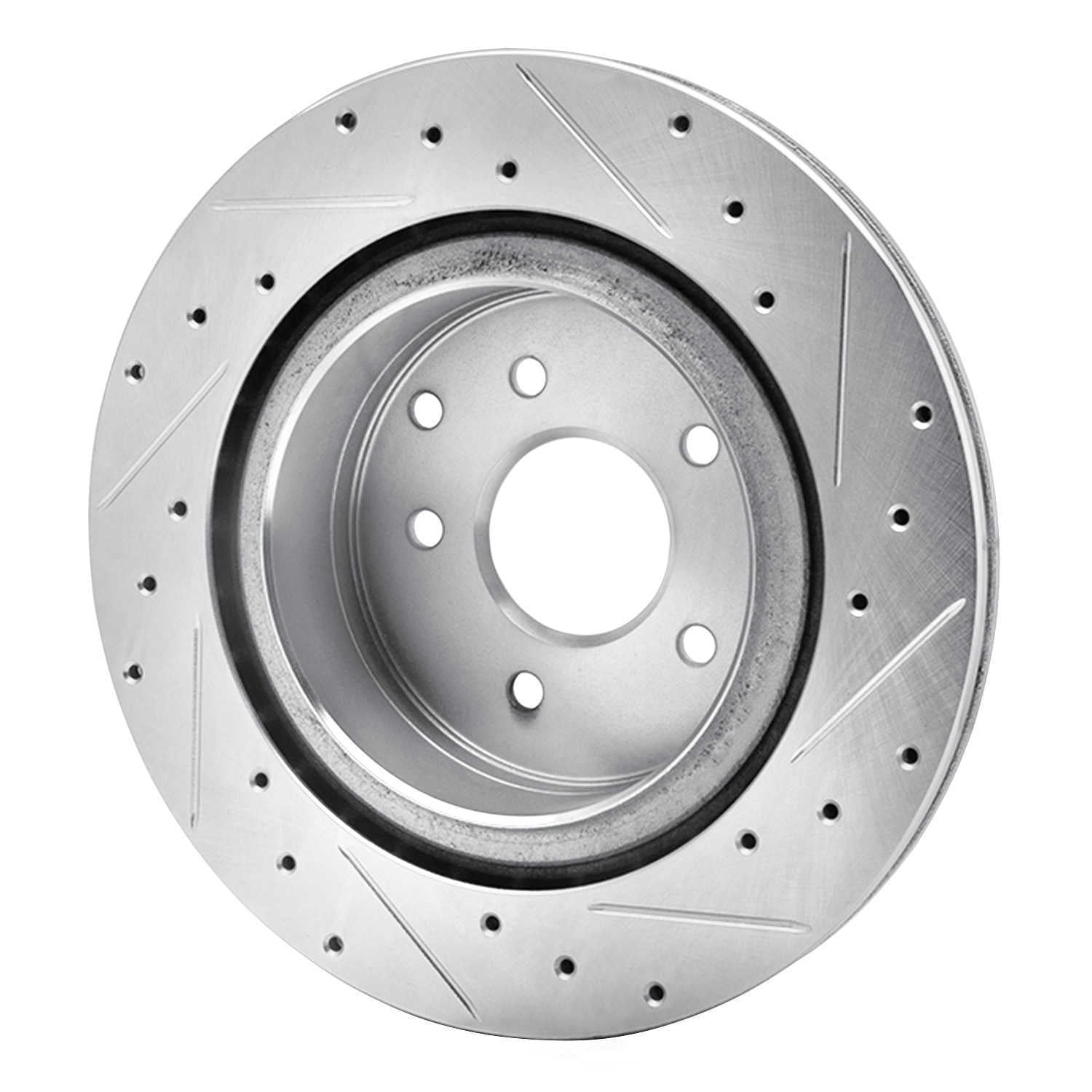 Dynamic Friction Company 631-68009L DFC Brake Rotor - Drilled And Slotted - Silver