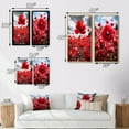 thumbnail image 4 of Designart "Flower landscape Scarlet Euphony I" Flower Field Framed Wall Art Set Of 2 - Red Floral Framed Wall Art Set Of 2, 4 of 7