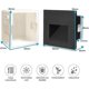 thumbnail image 3 of 3w Led Recessed Wall Light Square Staircase Light (warm White) Bedside Lamp Aluminum Lighting And Decorative Light Ip65 Waterproof/1 Piece Longziming, 3 of 5