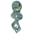 thumbnail image 1 of Pelucas onduladas y largas de pelo sintético para mujer, con flequillo, para fiestas, cosplay, 70 cm, color menta, 1 of 12