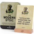 thumbnail image 1 of Tarjetas de afirmación MindMint Daily Stoicism con soporte de madera, 1 of 8