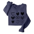 thumbnail image 6 of Aoiroe Women's Fall Long Sleeve Pullover Tops,Lightweight Sweaters Casual Valentine Pullover Long Sleeve Tops Valentines Crewneck Pullover Shirts Loose Lightweight Blouse Tops Navy 2XL, 6 of 8