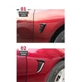 thumbnail image 4 of 2x Black Carbon Fiber ABS Car Front Fender Side Air Vent Cover Trim Sports Style, 4 of 5