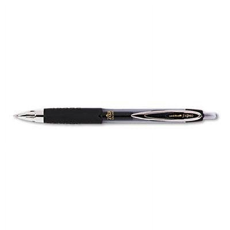 UNI 61255 uni-ball Signo Gel 207 Roller Ball Retractable Gel Pen, Black Ink, Micro Fine 12Pk