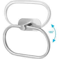 Self Adhesive Towel Ring Brushed Nickel, Oval Shaped Modern Hand Towel Holder, Stainless Steel Adhesive Hand Towel Hanger for Bathroom & Kithen Wall Mount (No Drilling)