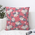thumbnail image 6 of Rateoe Rose Flowers Pattern Throw Pillow Cover Premium Pillow Stuffer Sham Square for Decorative Cushion Bed Couch Sofa(Pillow insert not included), 6 of 8