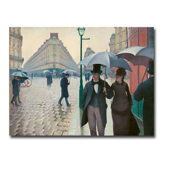 Artistic Home Gallery 1216A489SAG Paris Street Rainy Day by Gustave Caillebotte Premium Gallery-Wrapped Canvas Giclee - 12 x 16 x 1.5 in.