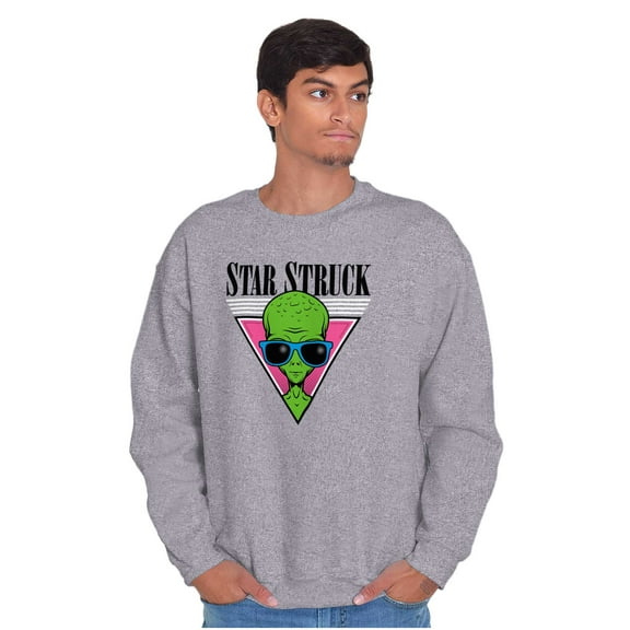 Alien Sunglasses Cool Funny UFOs Unisex Plus Fleece Graphic Sweatshirt Brisco Brands 2X