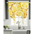 thumbnail image 5 of Lemon Tie Up Curtains for Window, Thermal Insulated Balloon Shade Adjustable Rod Pocket Curtains Valance Panels for Kitchen Bathroom Cafe 52 x 45 Summer Watercolor Yellow Fruits, 5 of 6