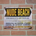 thumbnail image 2 of Retro Nude Beach Swimsuits Optional Metal 12x16 Sign Coastal Home Indoor Outdoor Pool Wall Decor, 2 of 4