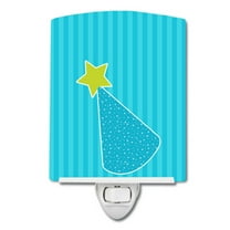Caroline's Treasures BB8938CNL Birthday Hat Ceramic Night Light, 6x4x3", multicolor