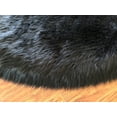 thumbnail image 2 of Soho Luxurious Faux Sheepskin Oval Shape Black Shag Area Rug, 2 of 5