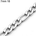 thumbnail image 5 of Ayyufe 3mm-7mm Men Stainless Steel Band Figaro Chain Necklace 18Inch - 26Inch, 5 of 6
