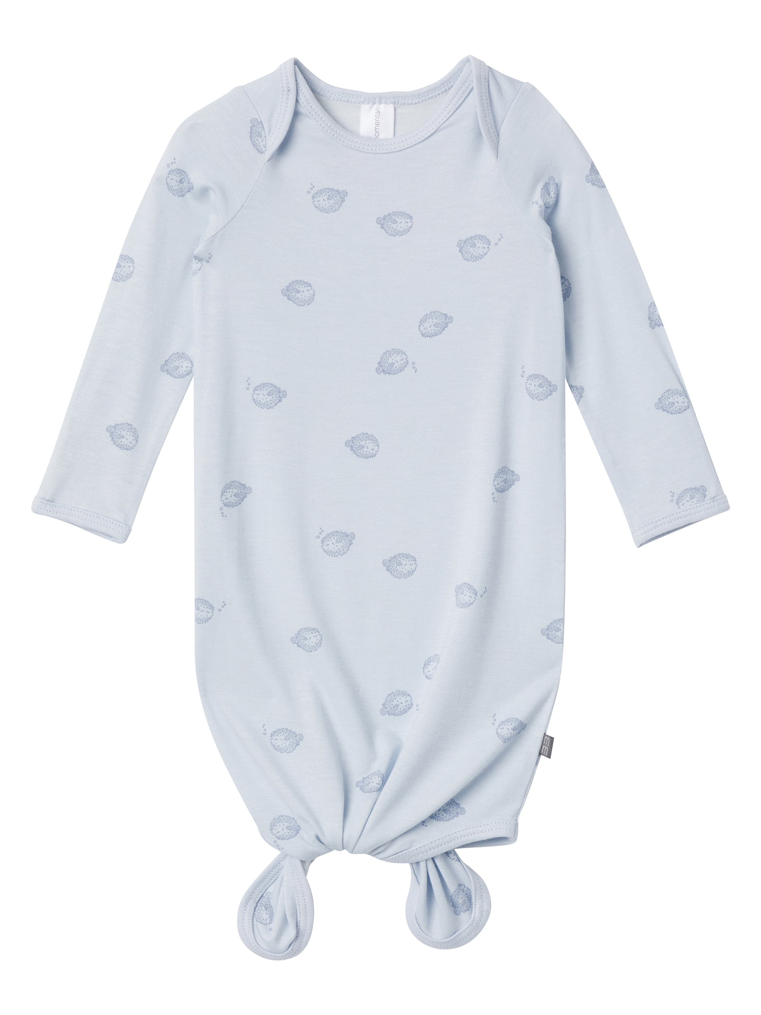 Modern Moments by Gerber Baby Neutral Viscose Knotted Gown With Mittens, 2-Pack, Newborn - 0/3 Months