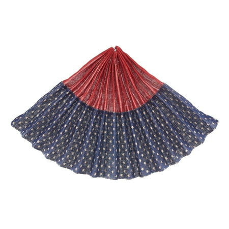 Way to Celebrate Large 18" x 36" Patriotic Red, White, and Blue Burlap Bunting