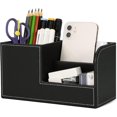 thumbnail image 1 of Multifunctional Storage Desk Organizer, Elegant Design Leather Desk Organizer Caddy for Office Organization, Professional Look, Spacious Desktop Organizer, Easy to Clean,, 1 of 6