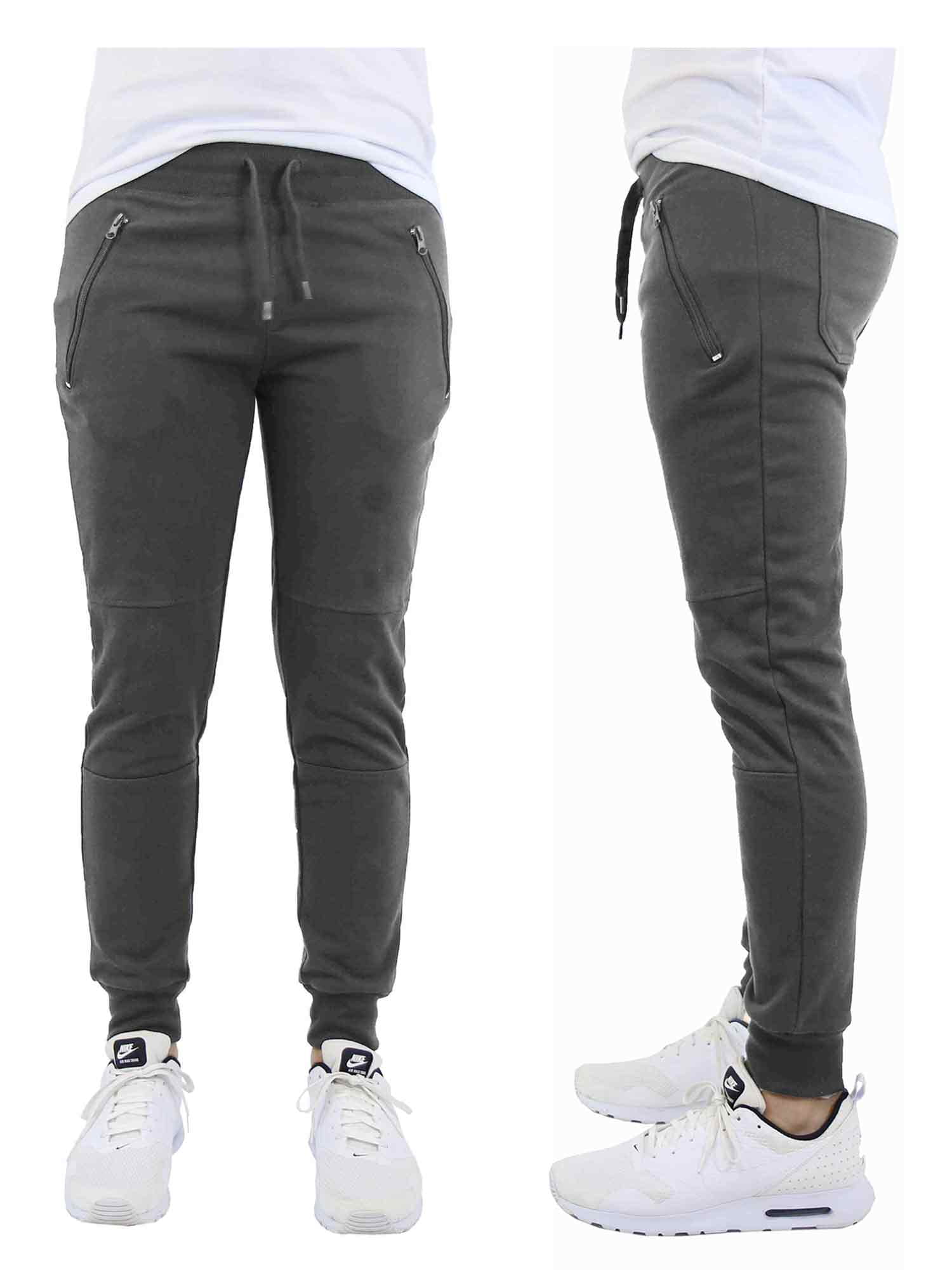 Men's Slim-Fit Jogger Sweatpants With Zipper Pockets - Walmart.com