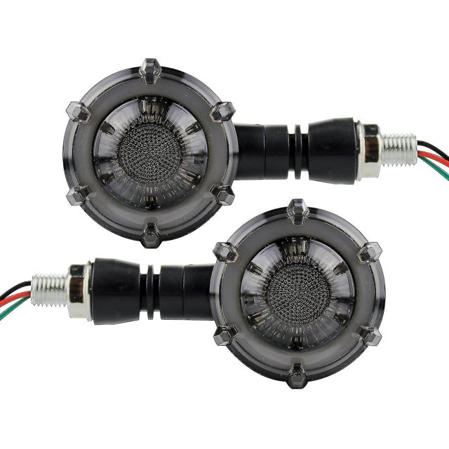 2 uds señal de giro para motocicleta Led modificado serpentina Circular de dos colores