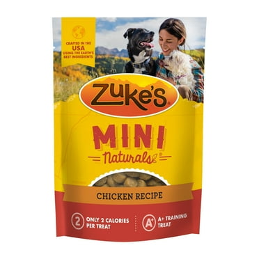 Zuke’s Mini Naturals Dog DHF10 Training Treats for Dogs of All Sizes, Pet Treats made with Real Chicken, 16 oz. Resealable Pouch - 16 oz. Bag