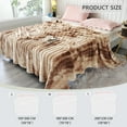 thumbnail image 6 of WOOW DEPOT Faux Rabbit Fur Blanket Thick Fleece Reversible, 1 PCS Twin Full 70.9" x 78.7", 2.6 lb Soft Warm Throw Machine Washable, Camel Gradient, 6 of 6