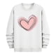 thumbnail image 5 of Amzcrzy Sudadera Para Hombre, Con Estampado De Corazones, Informal, De Manga Larga Y Cuello Redondo, Con Capucha, Color Blanco, Xl, 5 of 6