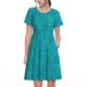 thumbnail image 1 of Balery Blue Green Glitter Vestidos sueltos de manga corta para mujer, vestidos de verano 2025, vestidos casuales de corte A con vuelo., 1 of 6