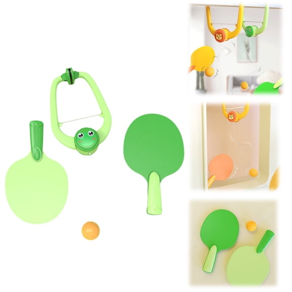 Goowood Door Pong Game Over The Door Hanging Table Tennis Trainer Portable Ping Pong Set with Paddles and Balls for Kids and Family Games