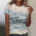 thumbnail image 2 of Jewelreauty Womens Summer Tops Casual Short Sleeve Crewneck Print T-Shirts Loose Tunic Tee Blouses 2025 (L, Gray), 2 of 4