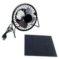 thumbnail image 3 of Solar Panel Powered Fan Portable USB Solar Fan Cooling Fan Home Office, 3 of 10
