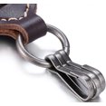 thumbnail image 4 of Porte-clés en Cuir pour Hommes, Alphabet à une Lettre avec Fermoir Facile - H - Brun Riche - Taille Unique, 4 of 5