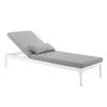 thumbnail image 5 of Modway Perspective Aluminum Patio Chaise Lounge in White and Gray, 5 of 6