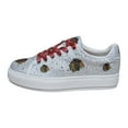 thumbnail image 3 of Women's Cuce White Chicago Blackhawks Crystal Team Logo Sneakers, 3 of 3