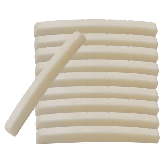10x Buffalo Saddle Bridge Groove Bridge Set para Clásicas, Accesorios de Guitarra Folk / Acústica Gloria Tuerca de hueso de guitarra