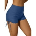 thumbnail image 6 of Sociala Women's Wide Waistband Swim Shorts Side Drawstring Tankini Bikini Sporty Board Shorts, 6 of 7