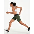 thumbnail image 6 of BALEAF Womens' 7 Inches Running Short Tummy Control Back Zipper Pocketed Active Gym Shorts with Liner Army Green Size XXL, 6 of 6