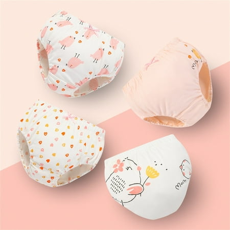 

LYCAQL Girls Underwear Kids Child Toddler Baby Girls Underpants Cartoon Print Underwear Cotton Briefs Trunks 4PCS Girl 2 (Yellow 18-24 Months)