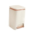 thumbnail image 2 of Papelera de baño, papelera, pedal y tapa tipo prensa. Blanco Lechoso 12L, 2 of 9