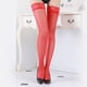 thumbnail image 4 of Medias altas de encaje hasta El Muslo kenally, calcetines semitransparentes encantadores para mujer, disfraz de cosplay, Rojo, XX000196-02, 4 of 7