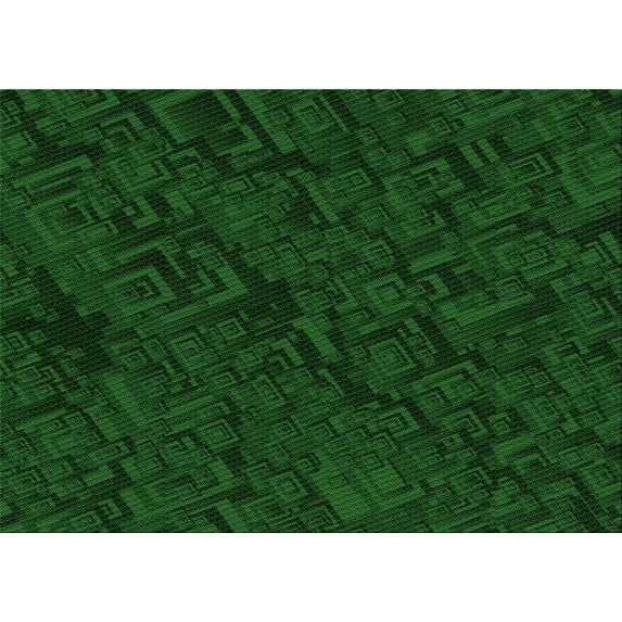 Ahgly Company Machine Washable Indoor Rectangle Transitional Green Area Rugs, 2' x 3'
