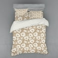 thumbnail image 2 of Ambesonne Floral Bedding Set 3 Pcs, Vintage Tender Flora, Twin, Camel White, 2 of 3