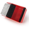 thumbnail image 2 of GUGULUZA Plastic Berry Picker with Metallic Comb Blueberry Rake Scoop for Fruit Harvesting (Red), 2 of 2