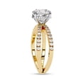thumbnail image 3 of IGI Certified Lab Grown Diamond Engagement Ring | Center 8mm Cushion Cut Split Shank Solitaire Hidden Halo Wedding Rings For Women In 14k Solid Yellow Gold | F-G, VS-SI Quality (2.45 Ctw) Ring Size-4, 3 of 4