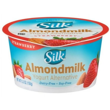 Silk Strawberry Cultured Almondmilk Yogurt Alternative, 5.3 Ounce - 8 per case.