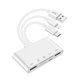 thumbnail image 1 of Lector de tarjetas de memoria GJX USB C/USB 2.0/Lightning para tarjetas SD/TF, 1 of 8
