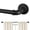 Black, variant on KoshiMe 1 Inch Black Wrap-Around Curtain Rod, 16"-28" Heavy Duty Industrial Curtain Rods for Windows, Mount Wall or Ceiling,Easy Install