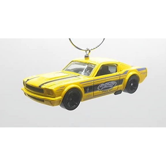 Christmas Ornament for 1965 Ford Mustang 2 2 Fastback Yellow Black Stripes